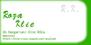 roza klie business card